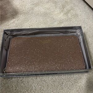 Kate Spade Glitter Wallet in Bronze